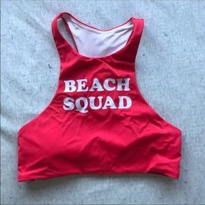 Victoria’s Secret Red Crop Swim Top